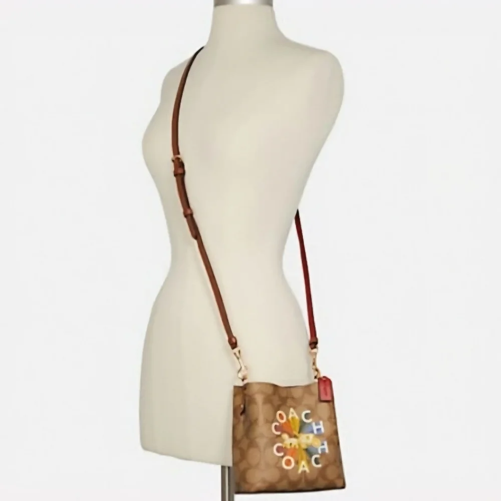 Coach Mini Town Bucket Bag with Cardholder Case In Coach Radial Rainbow - NWOT - Picture 12 of 12